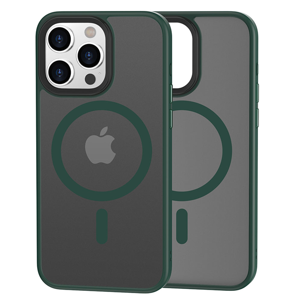 Magnetisk etui til iPhone 15 Pro Max PC TPU etui kompatibelt med MagSafe Skin-touch mat telefoncover Magnetisk etui til iPhone 15 Pro Max PC TPU etui kompatibelt med MagSafe Skin-touch mat telefoncover